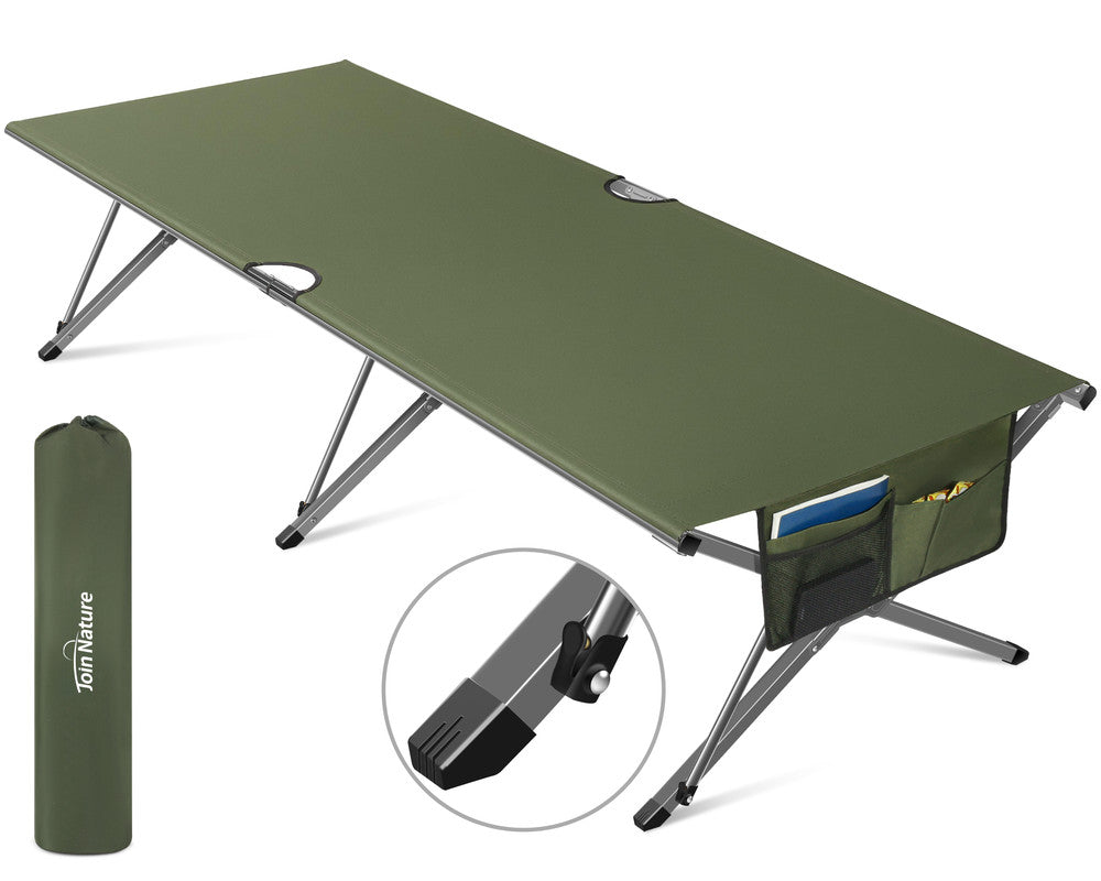 HOMECALL Feldbett klappbar XXL 208 cm – Campingbett / Gästebett bis 200 kg belastbar mit Tragetasche | B-Ware Sonderposten