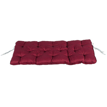 Bankauflage 2-Sitzer 120×50×10 cm Rot – bequeme Polsterauflage für Gartenbank, UV-beständig und langlebig