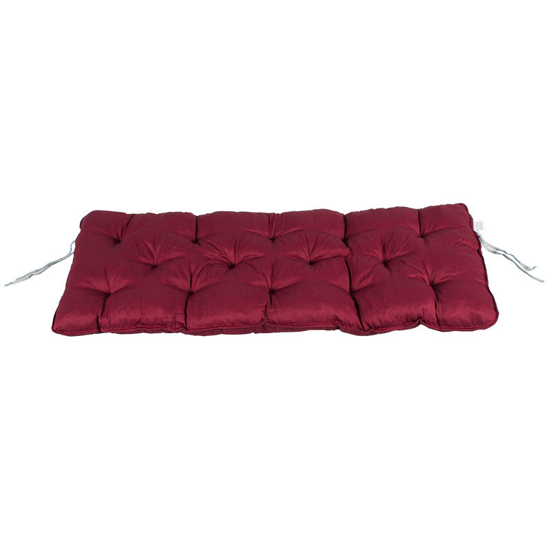 Bankauflage 2-Sitzer 120×50×10 cm Rot – bequeme Polsterauflage für Gartenbank, UV-beständig und langlebig