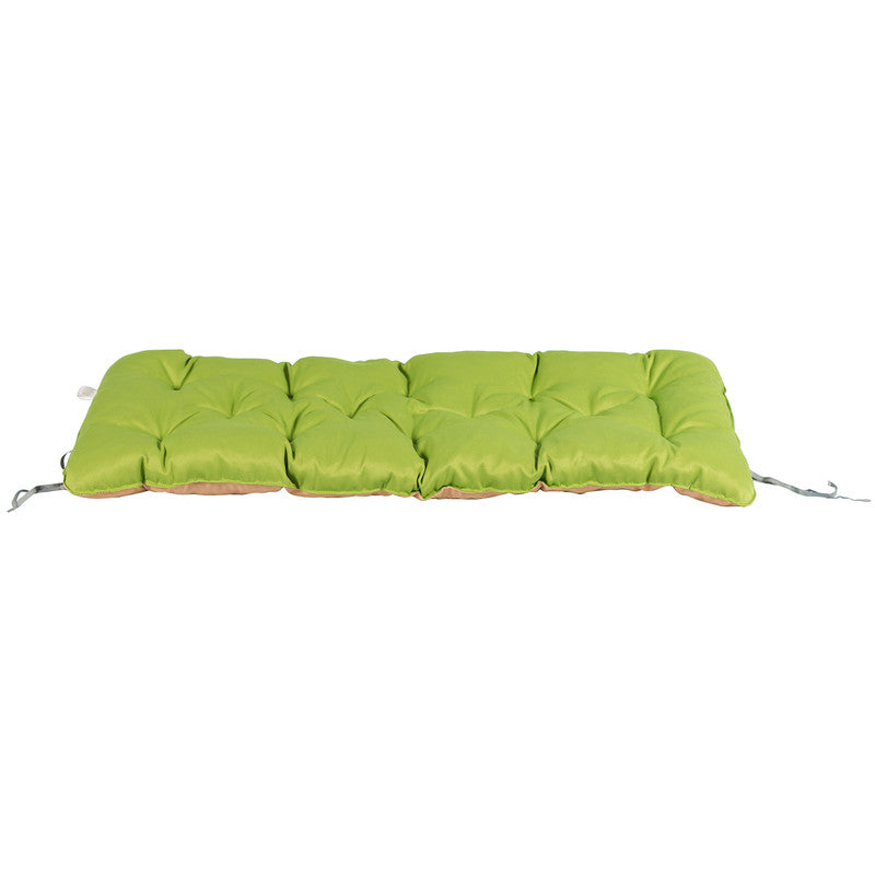 Bankauflage 3-Sitzer 150×50×10 cm – Wendeauflage grün/beige für Gartenbank, UV-beständig und bequem