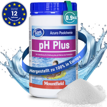 Azuro pH Plus Pulver für Pool – pH-Wert Erhöhen & Wasser stabilisieren, Poolpflege Granulat