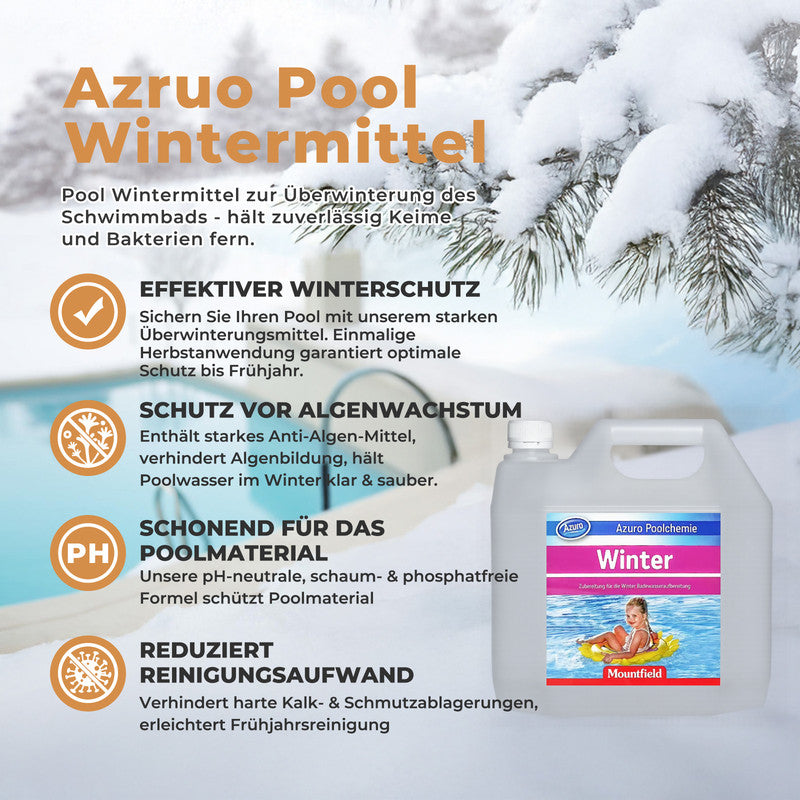 Azuro Winterfit 3 L Pool Wintermittel – Winterschutz gegen Kalk, Ablagerungen & Verschmutzungen