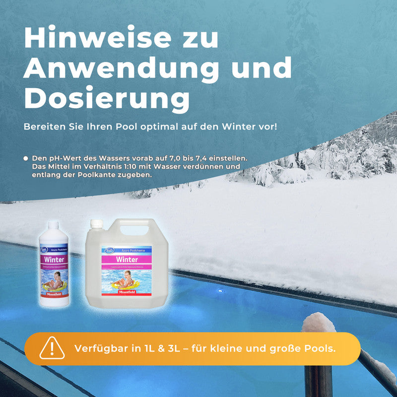 Azuro Winterfit 3 L Pool Wintermittel – Winterschutz gegen Kalk, Ablagerungen & Verschmutzungen