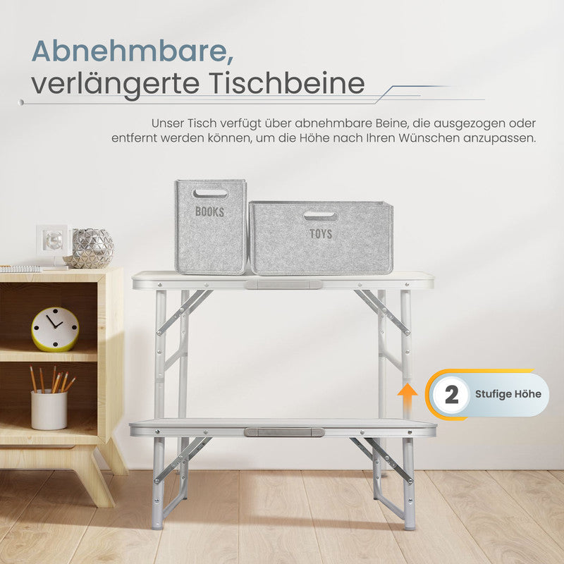 HOMECALL Campingtisch klappbar –  Gartentisch höhenverstellbar | B-Ware Sonderposten