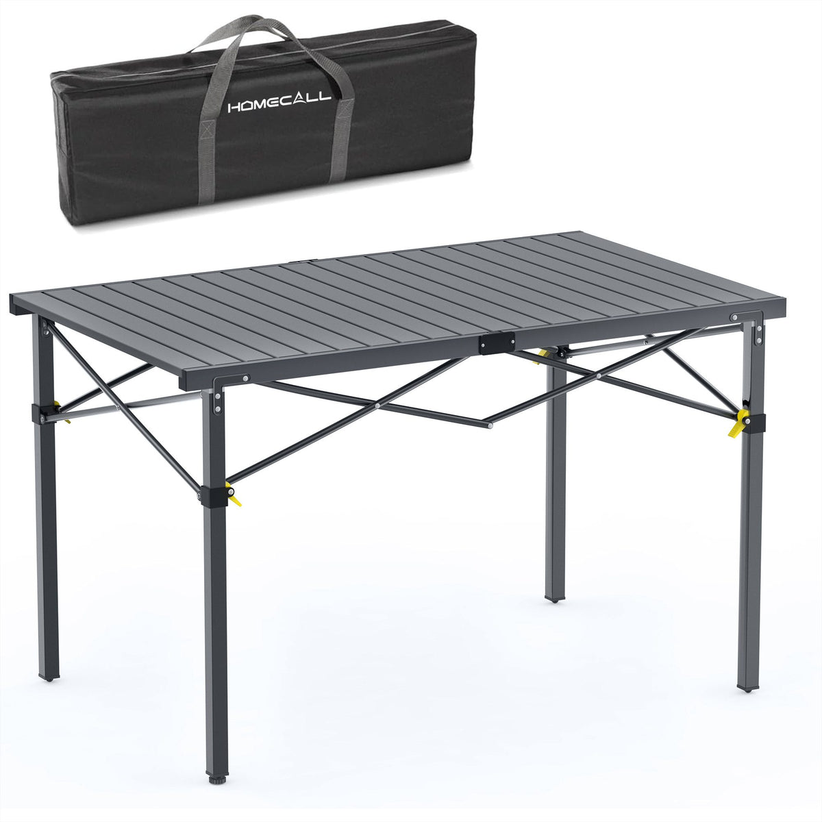 HOMECALL Campingtisch klappbar – stabiler Gartentisch und Balkontisch, tragbar, leicht und platzsparend, Anthrazit