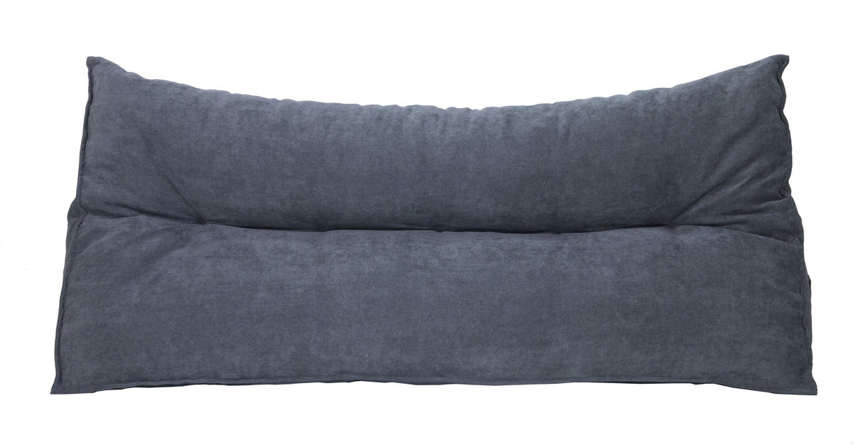 Rückenkissen Keilkissen 118×30×48 cm Dunkelgrau – ergonomisches Palettenkissen aus Cordstoff