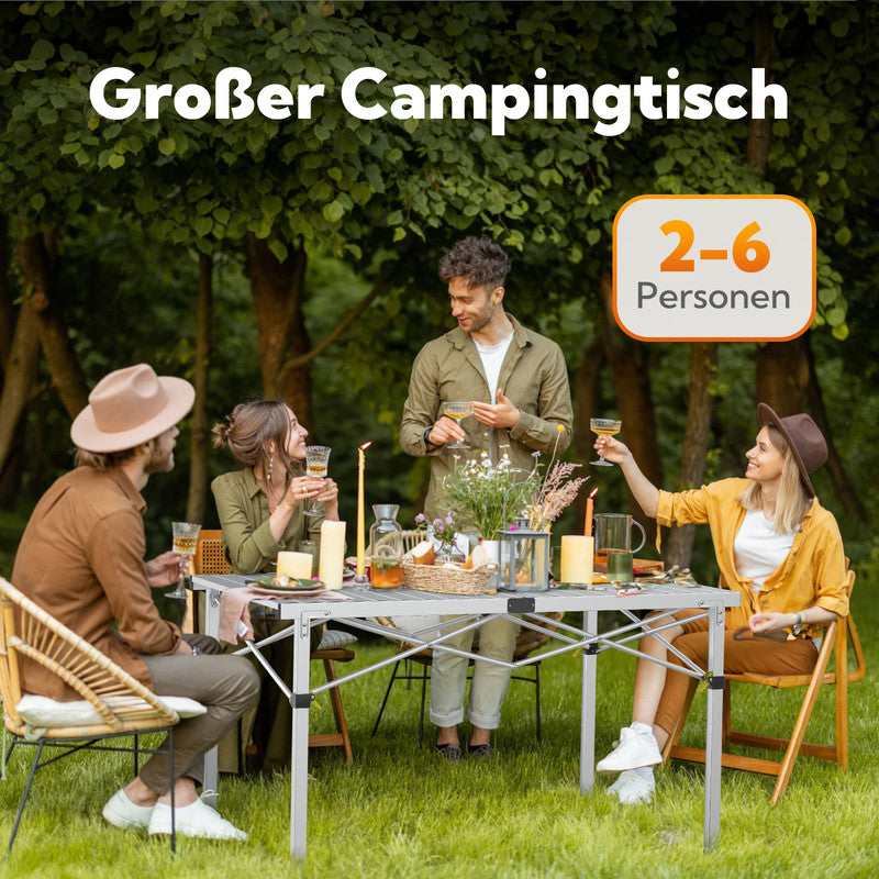 HOMECALL Campingtisch klappbar 117×70 cm – Outdoor Klapptisch Gartentisch für 4-6 Personen bis 100 kg belastbar | B-Ware Sonderposten