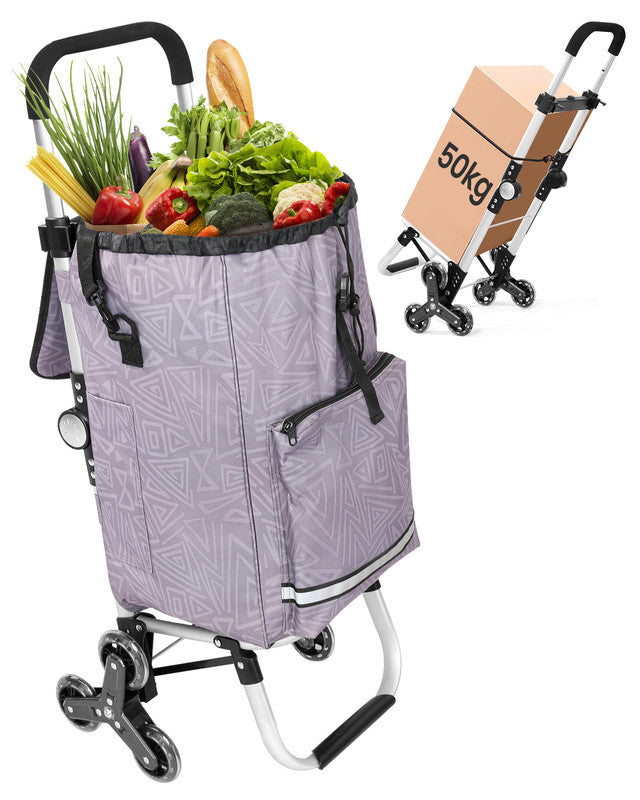 HOMECALL Einkaufstrolley klappbar 55L – Shopping Trolley mit Kühltasche bis 50 kg belastbar | B-Ware Sonderposten