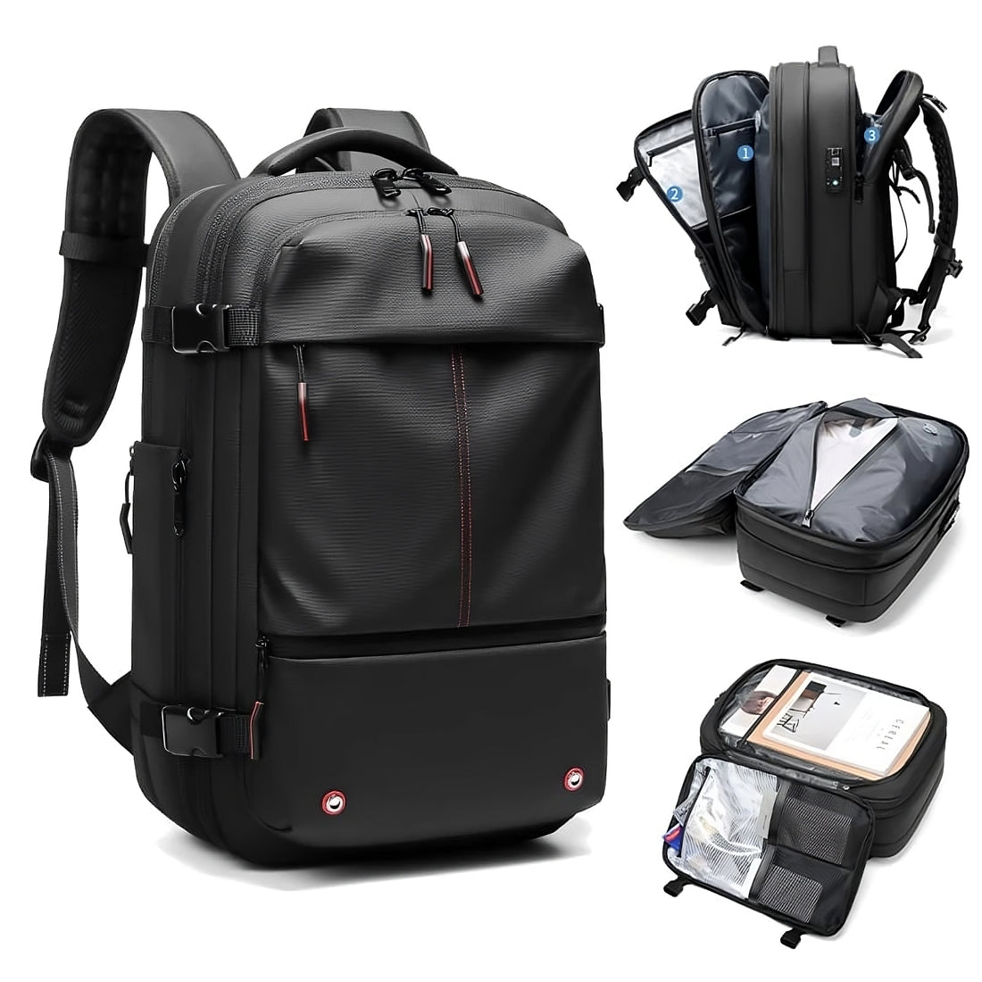 Vakuum-Reiserucksack – Kompressions-Travel-Backpack für platzsparendes Packen