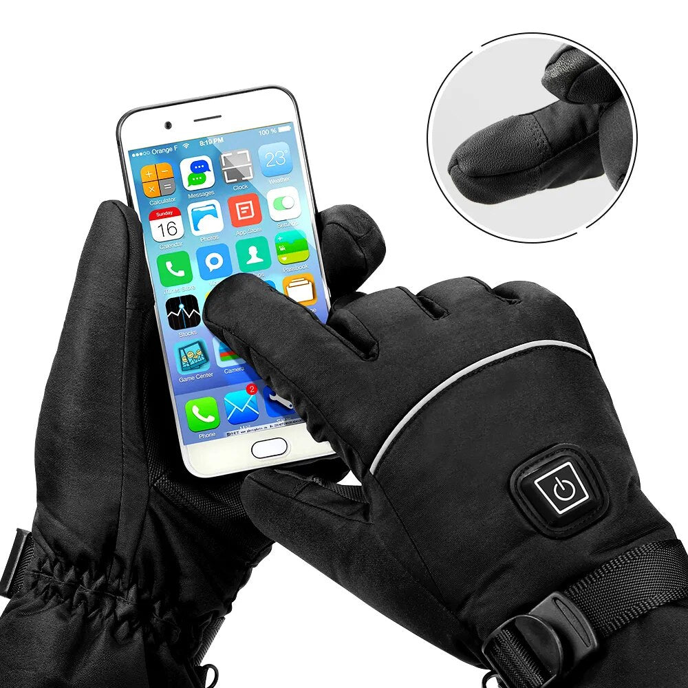 Elektrische Heizhandschuhe – 3 Heizstufen, Touchscreen-fähig, Wasserabweisend