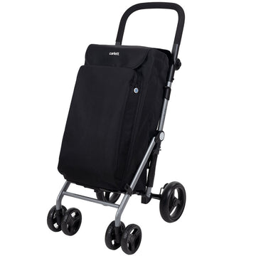 Carlett Einkaufstrolley klappbar 48 L + 10 L Kühltasche – 4-Rad Einkaufswagen bis 25 kg belastbar | B-Ware Sonderposten