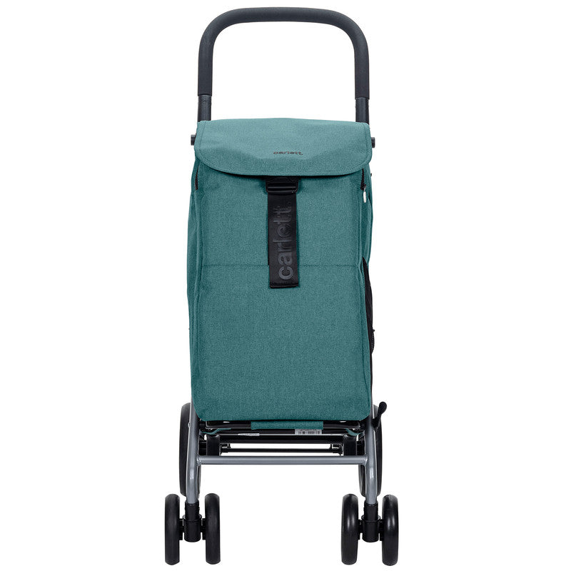 Carlett Einkaufstrolley klappbar 53 L + 10 L Kühltasche – Einkaufswagen 4 Räder bis 25 kg belastbar | B-Ware Sonderposten