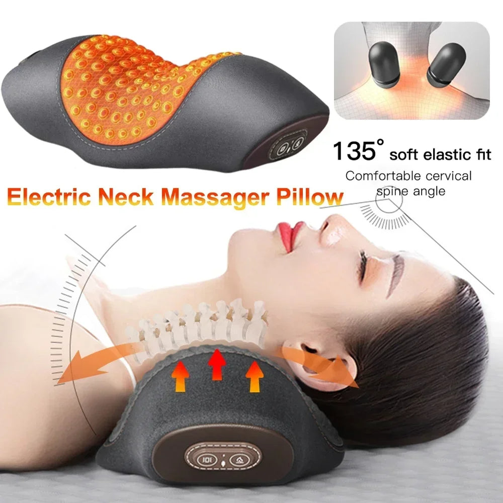 Elektrisches Nackenmassage-Kissen – Wärme & Vibrationsfunktion