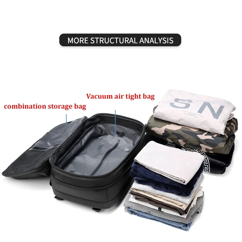 Vakuum-Reiserucksack – Kompressions-Travel-Backpack für platzsparendes Packen