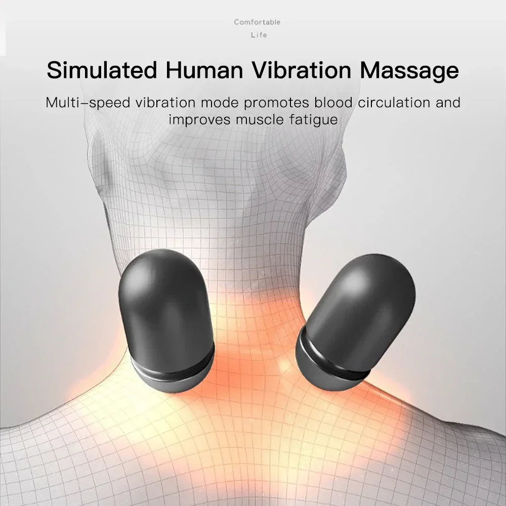 Elektrisches Nackenmassage-Kissen – Wärme & Vibrationsfunktion