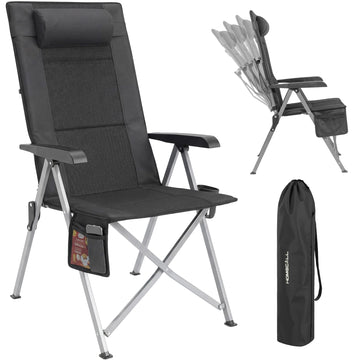 Klappbarer Campingstuhl mit 3D-Mesh-Polsterung – leichter Outdoor-Stuhl für Strand, Picknick und Garten