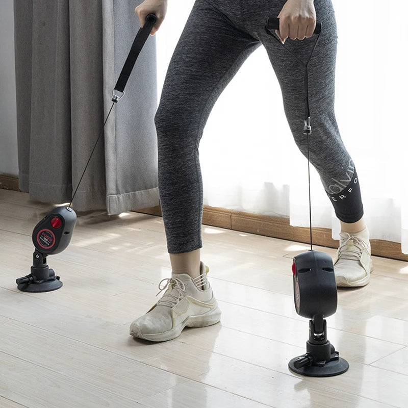 Fitness-Zugseiltrainer mit Saugnapf – Widerstandsseil für Pull-Down-Übungen zu Hause