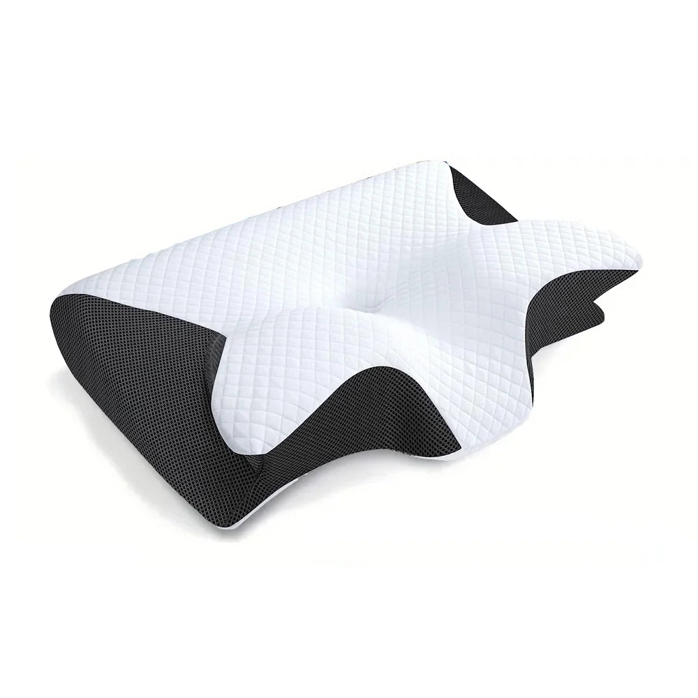Ergonomisches Memory-Foam Nackenkissen – Orthopädische Unterstützung für Rücken-, Seiten- und Bauchschläfer