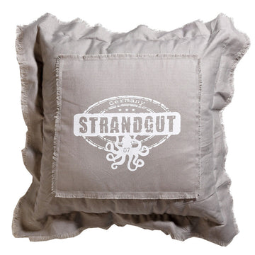 Strandgut07 Dekokissen 53 × 53 cm  – Outdoor Kissen mit Reißverschluss, Beige