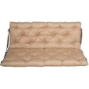 Bankauflage mit Rückenlehne 120 × 98 × 8 cm – Sitz- und Rückenauflage für 2-Sitzer Gartenbank, beige