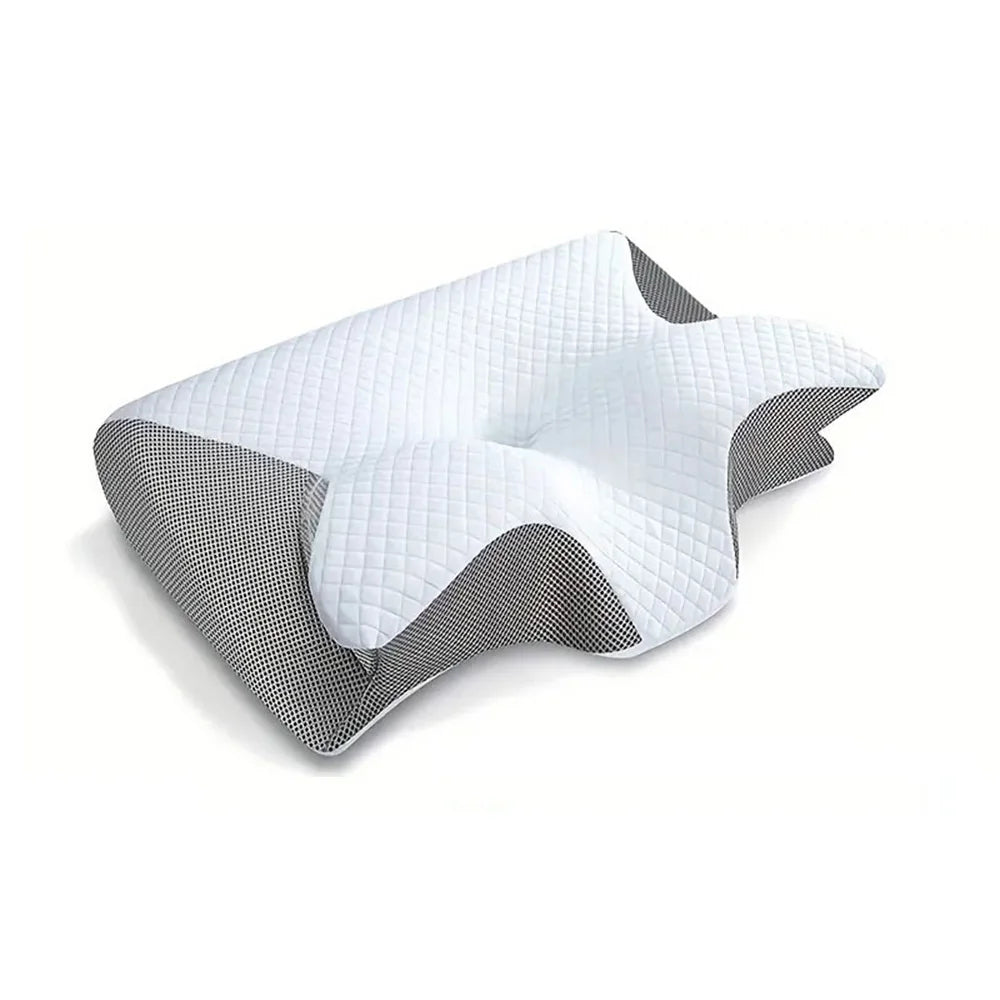 Ergonomisches Memory-Foam Nackenkissen – Orthopädische Unterstützung für Rücken-, Seiten- und Bauchschläfer
