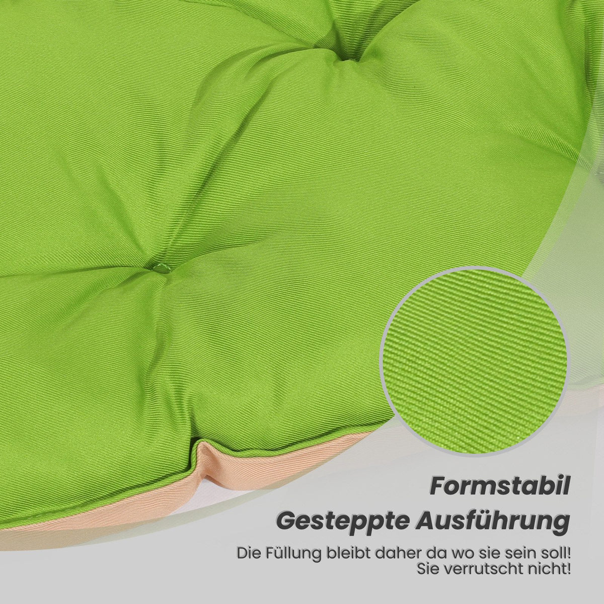 Dekokissen Bankauflage Sitzbankauflage Sitzkissen mit Rückenlehne Wendeauflage ca. 100 x 98 x 12cm