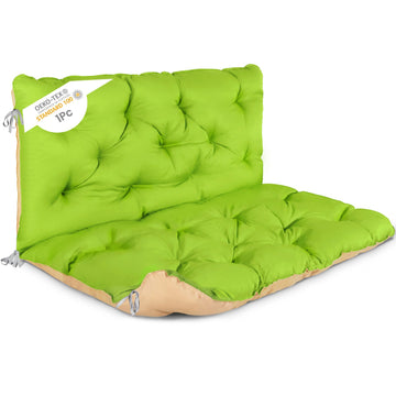 Dekokissen Bankauflage Sitzbankauflage Sitzkissen mit Rückenlehne Wendeauflage ca. 100 x 98 x 12cm