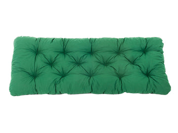 Bankauflage EVJE 120 × 50 cm Grün – Sitzkissen für 2-Sitzer Gartenbank, weich gepolstert