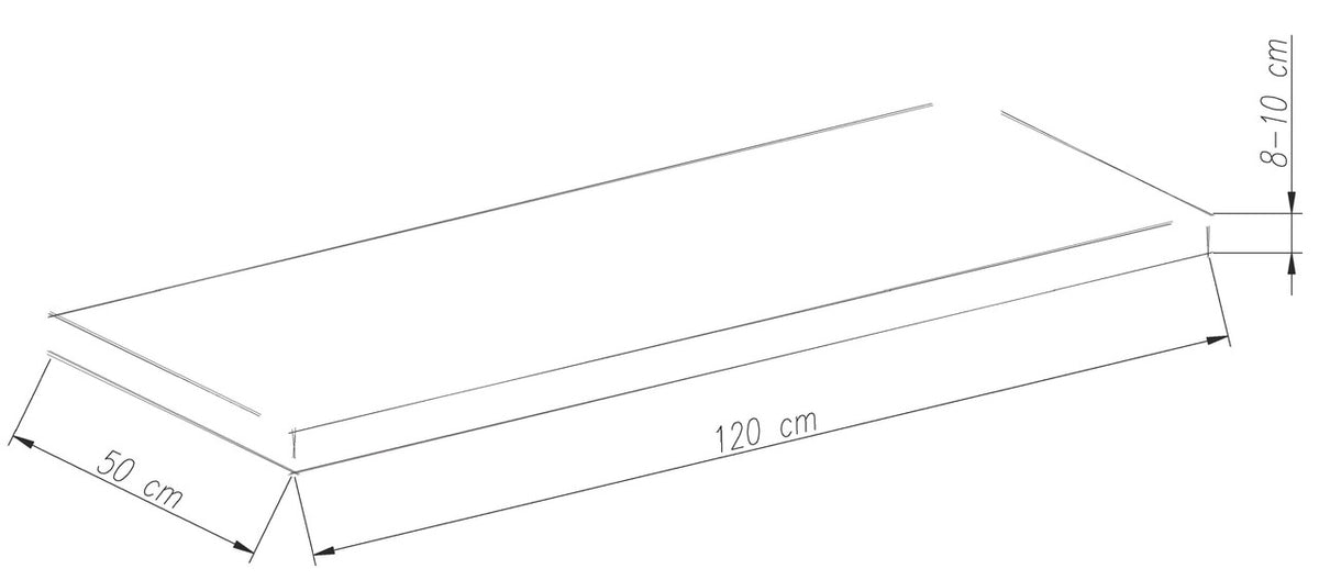 Bankauflage 120 × 50 × 8 cm Blau – Sitzkissen für 2-Sitzer Gartenbank, wetterfest und bequem