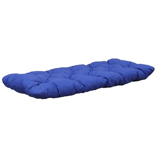 Bankauflage 120 × 50 × 8 cm Blau – Sitzkissen für 2-Sitzer Gartenbank, wetterfest und bequem