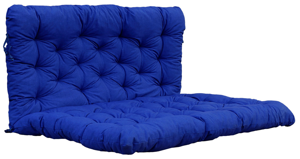 Palettenkissen Set 120x80 cm + 120x60 cm Blau – Palettenauflage mit Rückenteil, UV-beständig & formstabil