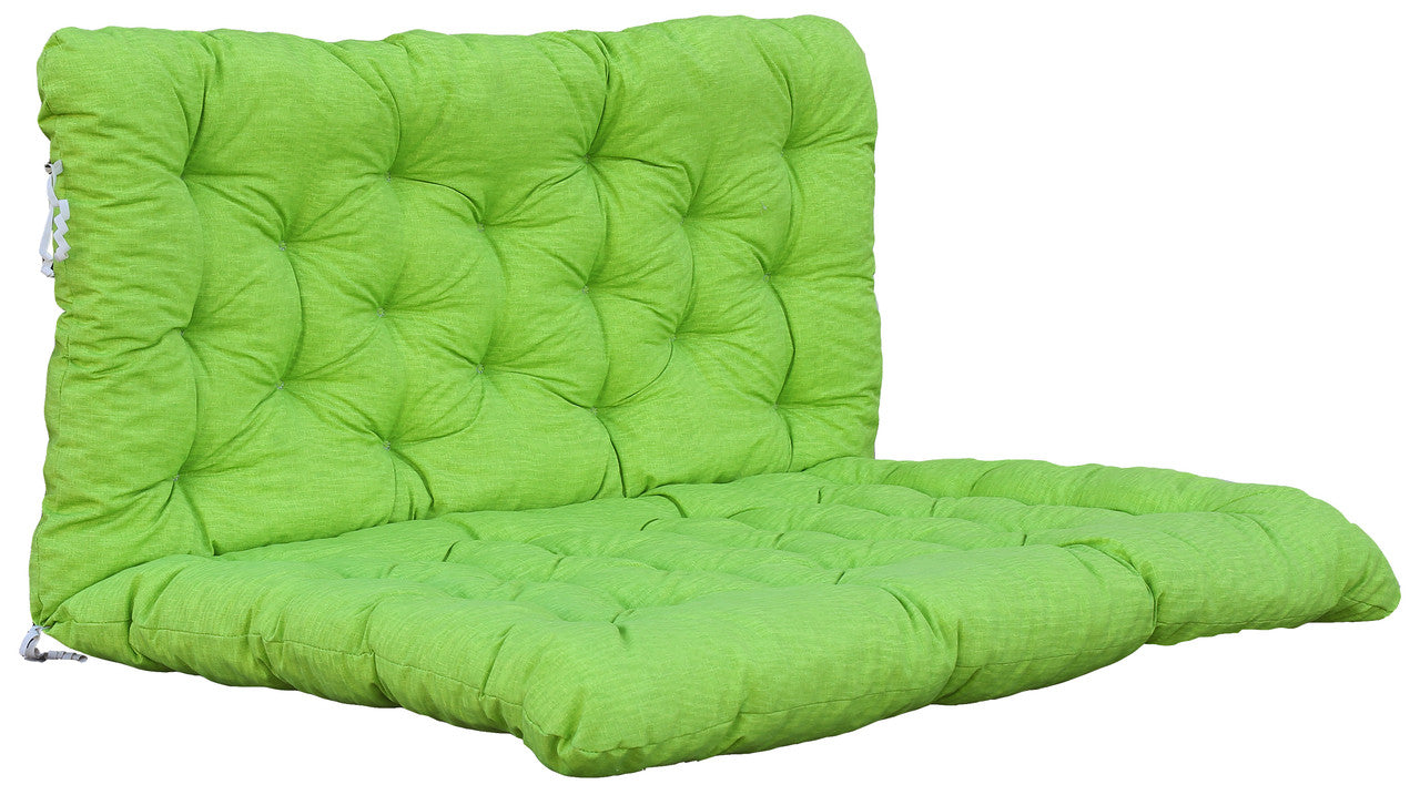 Palettenkissen Set 120x80 cm + 120x60 cm Hellgrün – Palettenauflage mit Rückenteil, UV-beständig & formstabil