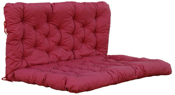 Palettenkissen Set 120x80 cm + 120x60 cm Rot – Palettenauflage mit Rückenteil, UV-beständig & formstabil