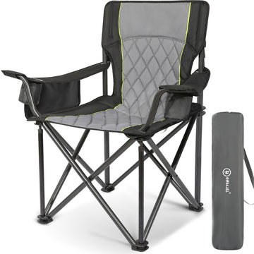 HOMECALL XXL Campingstuhl klappbar bis 360 kg belastbar – gepolsterter Hochlehner mit Getränkehalter | B-Ware Sonderposten