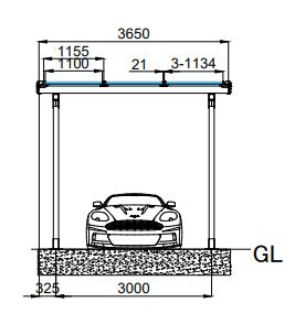 Solar-Carport Einzelcarport Schwarz – Aluminium, PV-geeignet mit Regenrinne