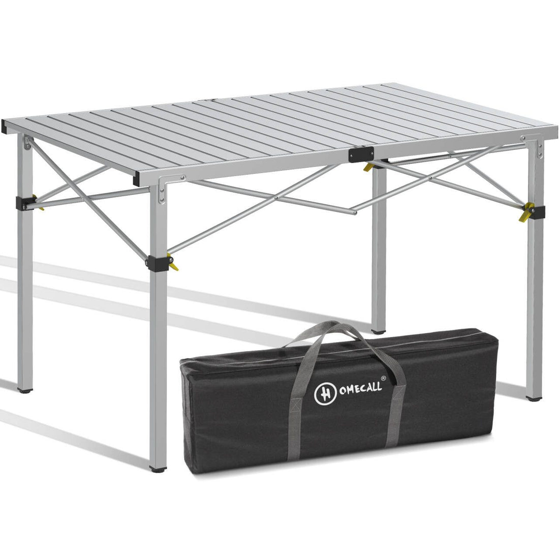 3-tlg. Gartenset Sitzgruppe – Klapptisch ca. 117x70 cm Aluminium + 2 Hochlehner Grau/Blau