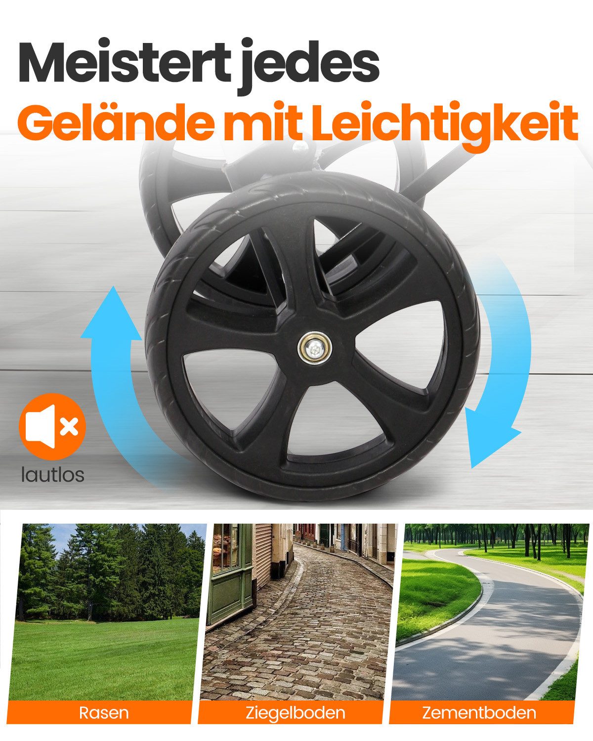 Einkaufstrolley klappbar mit Kühlfach 55 L – Shopping Trolley bis 50 kg belastbar