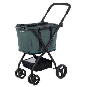 CARLETT Einkaufstrolley klappbar - große Kapazität  – Shopping Trolley mit Rädern & Bremse, bis 32 kg | geprüfte B-Ware