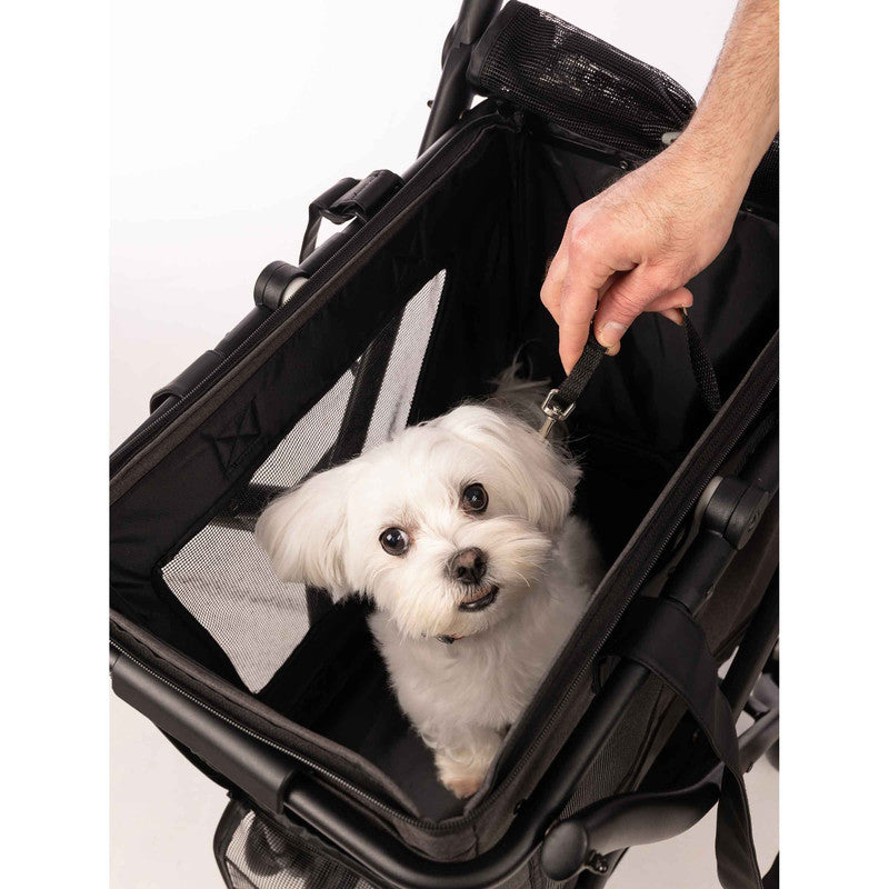 3-in-1 Hundebuggy & Katzenbuggy bis 25 kg belastbar – klappbar, Aluminiumgestell, Mesh, Regenschutz