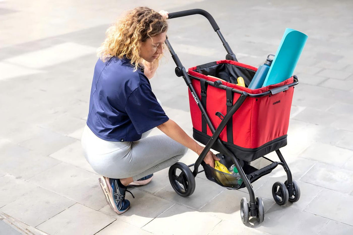 CARLETT Einkaufstrolley klappbar - große Kapazität  – Shopping Trolley mit Rädern & Bremse, bis 32 kg | geprüfte B-Ware