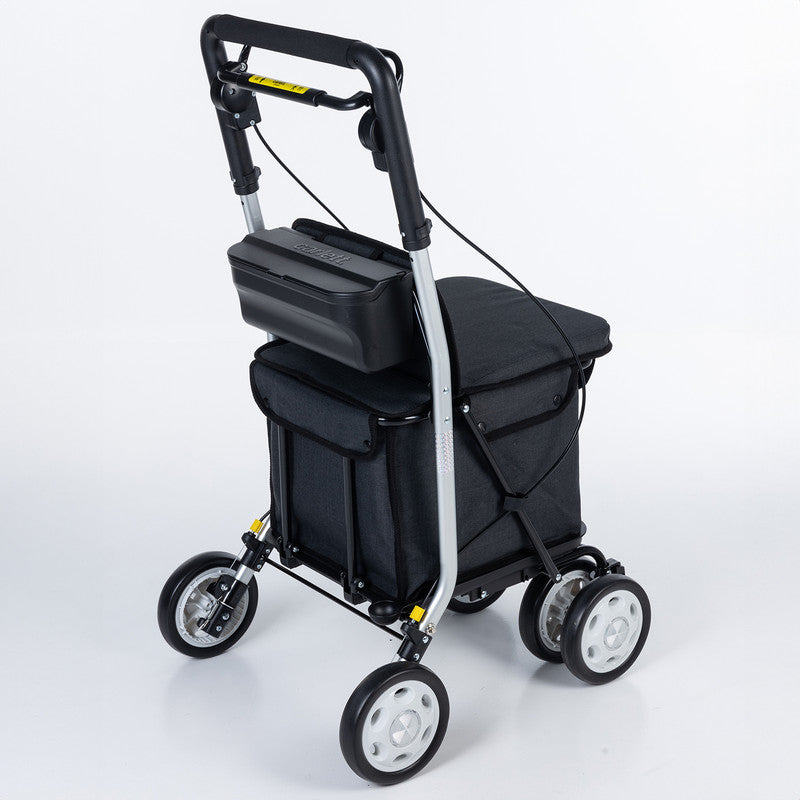 Carlett Einkaufstrolley mit Sitz – Rollator Einkaufswagen bis 125 kg belastbar, 36 L Tasche | B-Ware Sonderposten