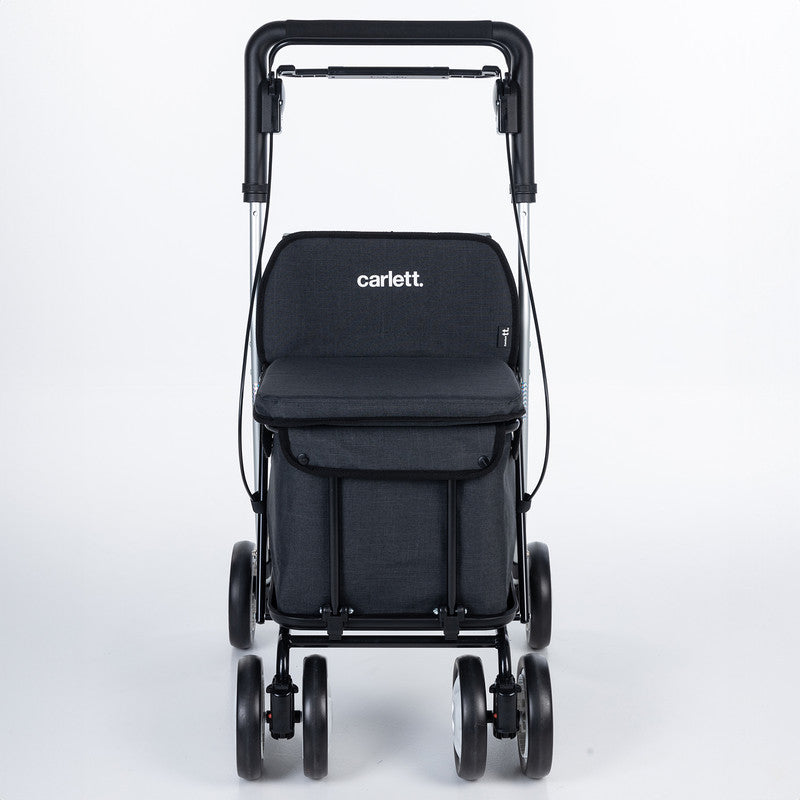 Carlett Einkaufstrolley mit Sitz – Rollator Einkaufswagen bis 125 kg belastbar, 36 L Tasche | B-Ware Sonderposten