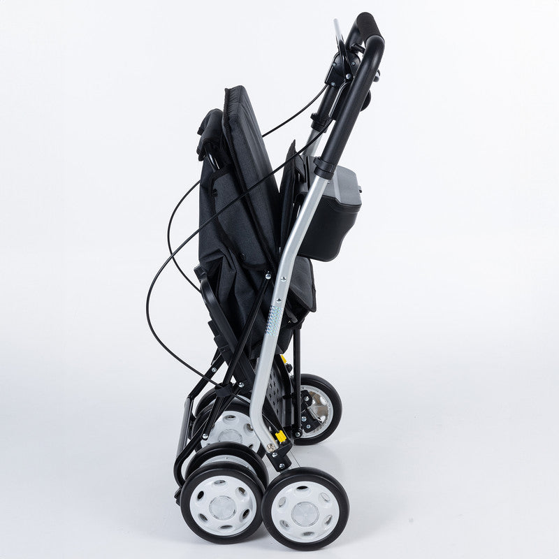 Carlett Einkaufstrolley mit Sitz – Rollator Einkaufswagen bis 125 kg belastbar, 36 L Tasche | B-Ware Sonderposten