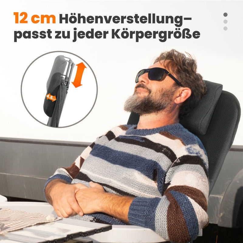HOMECALL Campingstuhl Hochlehner klappbar – gepolsterter Gartenstuhl Alu bis 150 kg belastbar | B-Ware Sonderposten