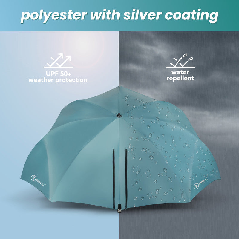HOMECALL Strandmuschel mit Schirmsystem Blau – 3in1 Sonnenschirm & Windschutz klappbar | B-Ware Sonderposten
