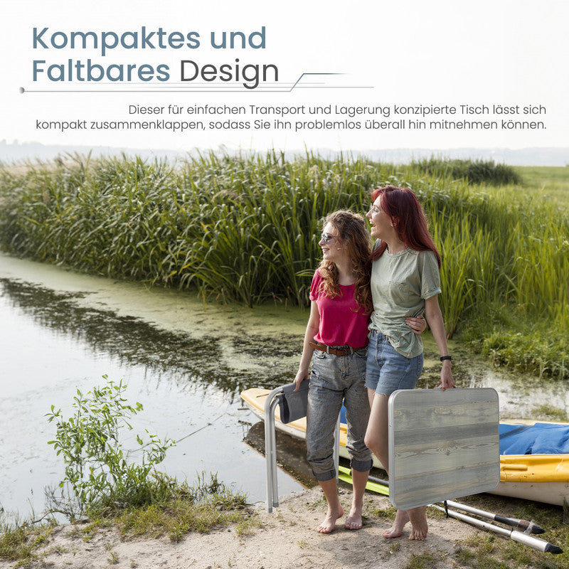 HOMECALL Campingtisch klappbar –  Gartentisch höhenverstellbar | B-Ware Sonderposten