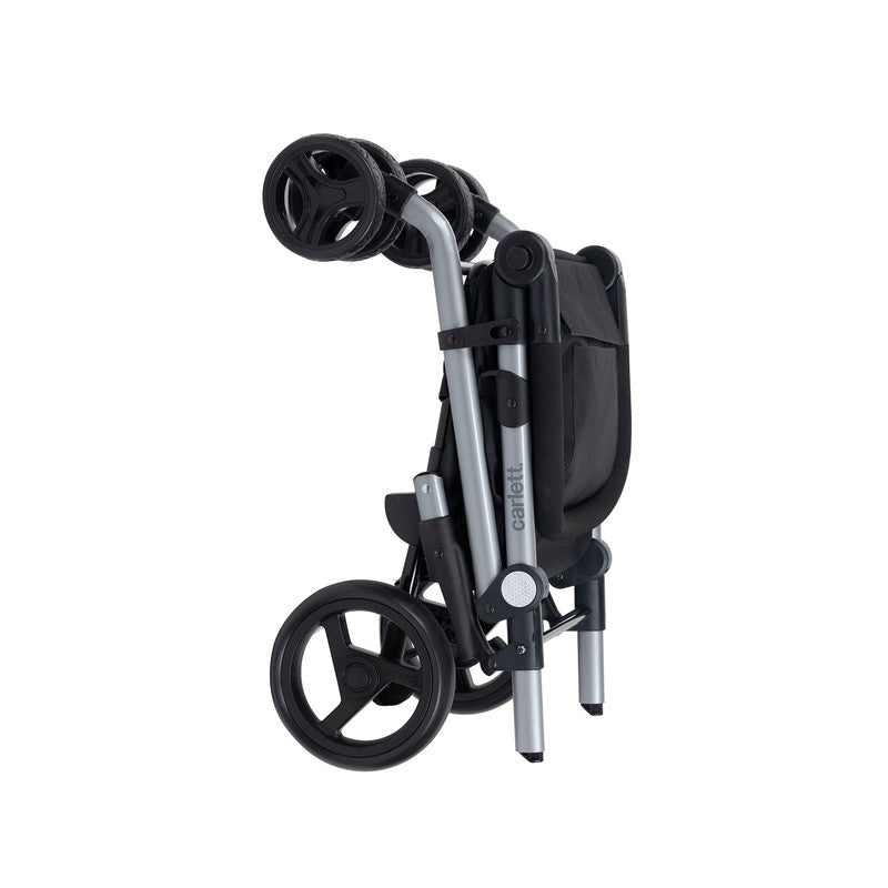Einkaufstrolley klappbar mit Kühltasche 48 L – Einkaufswagen bis 25 kg belastbar | Faltbarer Shopping Trolley schwarz