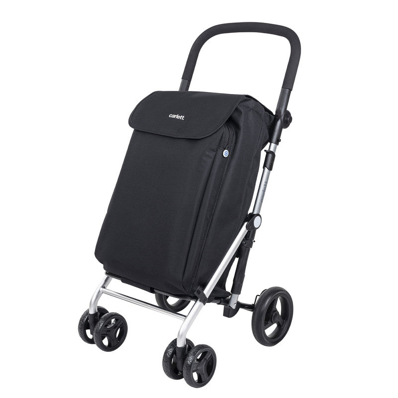 Carlett Einkaufstrolley klappbar 48 L + 10 L Kühltasche – 4-Rad Einkaufswagen bis 25 kg belastbar | B-Ware Sonderposten
